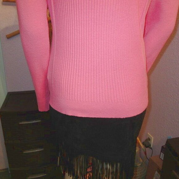 J.McLaughlin Seaspray Sweater Size M Pink Ribbed Pullover Pink Nautical Preppy - Picture 12 of 14